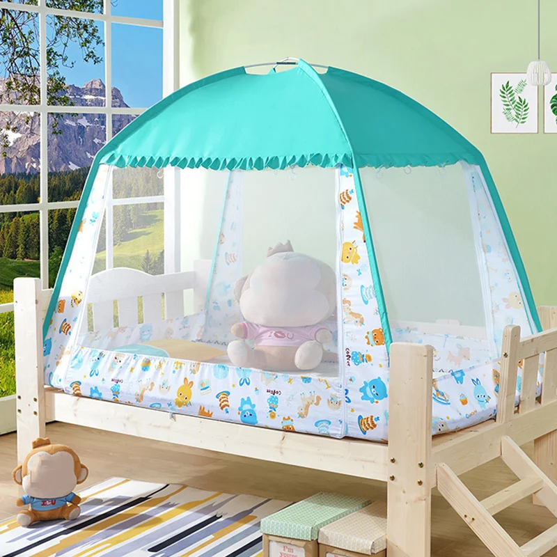 Dustproof Shade Children'S Canopy Spacious Mosquito Net With Zipper Safe Camping Netting Tent Breathable Prevent Out Bed Curtain