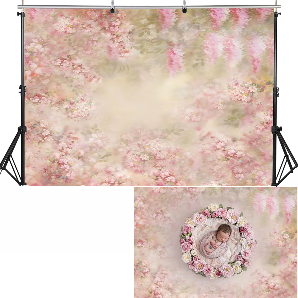 Photography Newborn Children Portrait Backdrop for Photo Studio Flowers Floral Children Birthday Background Abstract Texture