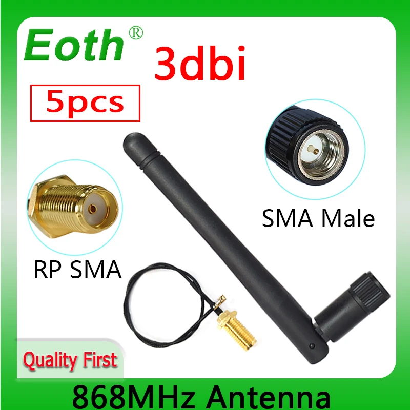 

EOTH 10 шт. 868 МГц антенна 3dbi sma папа 915 МГц lora антенна iot модуль lorawan антенна ipex 1 SMA Гнездовой Удлинительный кабель