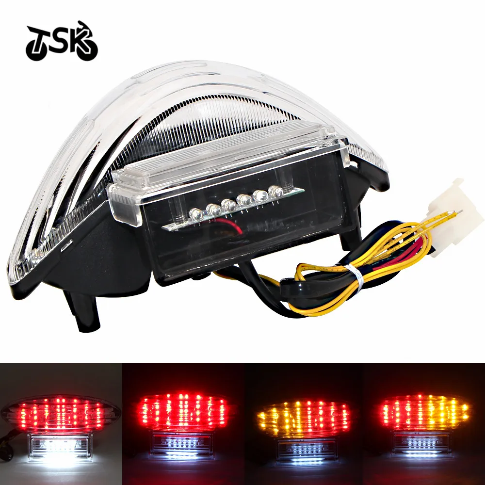 For Suzuki Hayabusa GSX1300R Katana GSX600F GSX750F Tail Light Brake Turn Signal Integrated LED Motorcycle Accessories