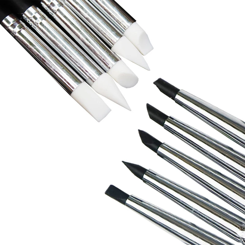 5pcs Dental lab composite Silicone Resin Brush Pens Dentistry products  For Adhesive Resin Porcelain Teeth Denture Dentist Tools