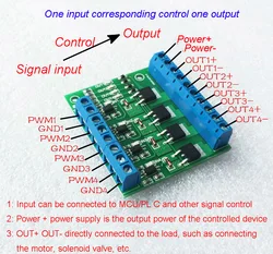 4-8 Channel MOS Tube / FET Module PLC Amplifier Board / Drive Module Optocoupler Isolation DC