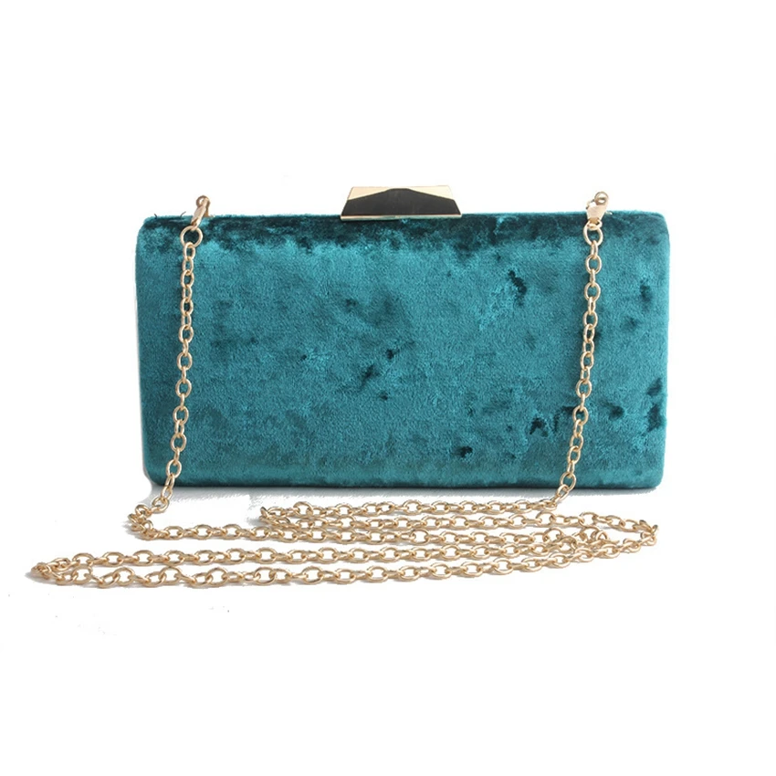 

Spring and summer new style European and American fashion velvet chain small bag high-end banquet clutch bag dress bag