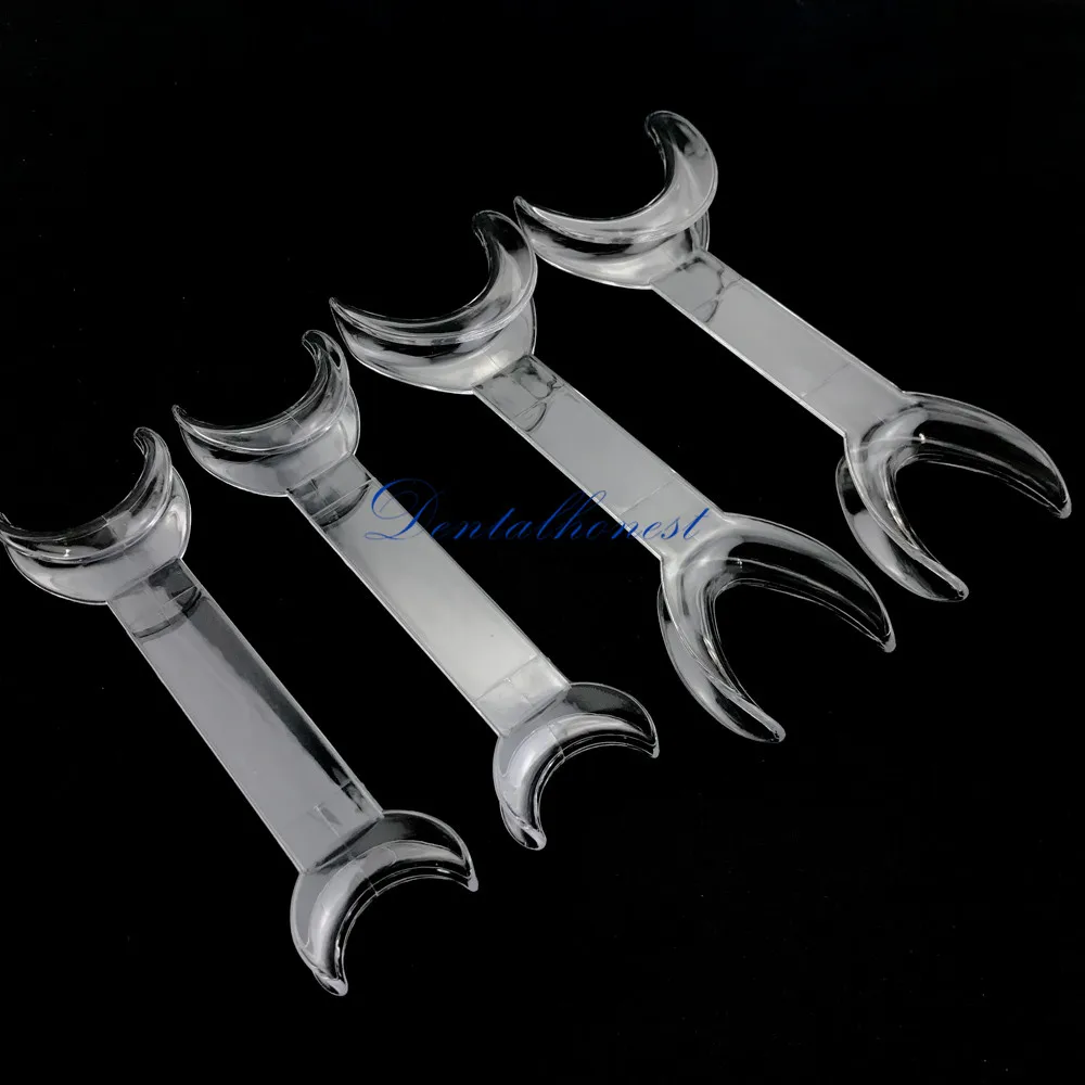 

4Pc Dental Transparent Double-headed T-Shape Intraoral Cheek Lip Retractor Opener large&small