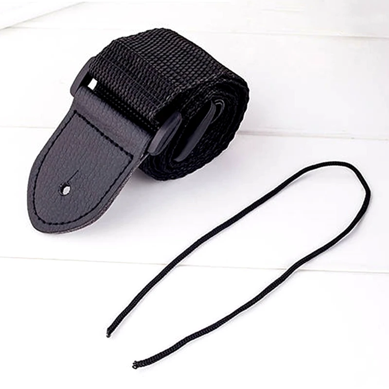 68cm-124cm Guitar Strap Leather Head Adjustable Shoulder Strap for Guitar Electric Guitar Bass Guitar Parts Accessories Black