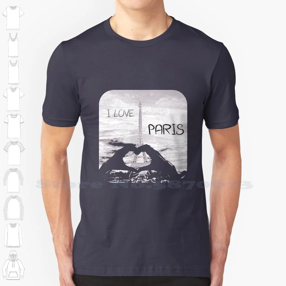 Paris T Shirt Shop I Love Paris Paris Love Art Funny 100% Cotton T-Shirt Paris Personnalisé Paris Design Paris Shop Paris