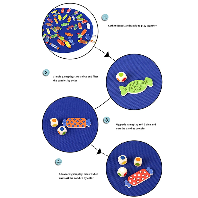 Bambini in legno Candy Game Shape Memory Matching Toy Color Cognition interazione genitore-figlio ragazzo e ragazza giocattolo educativo regalo