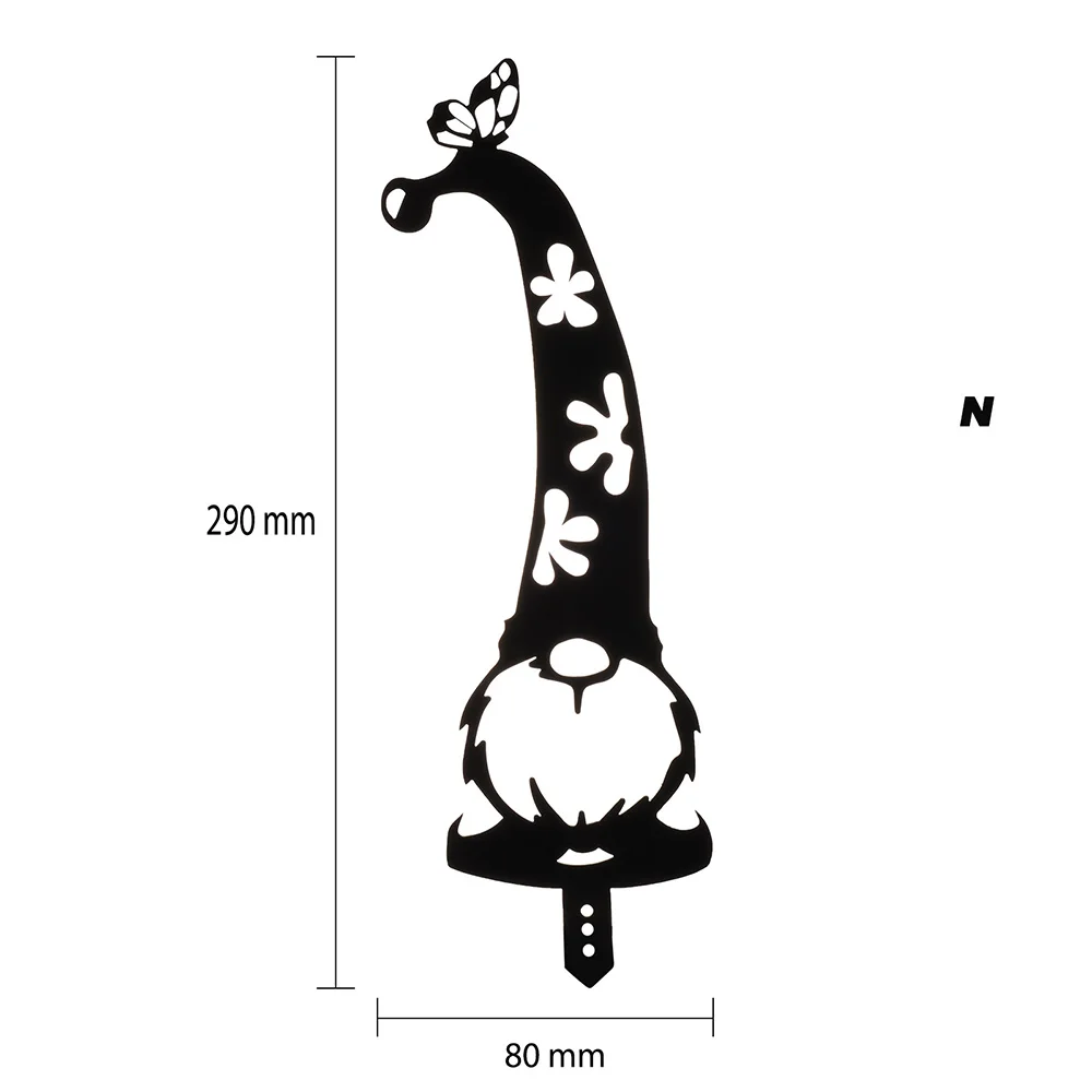 Akrylowe ozdoby ogrodowe gnomy ozdoby sztuka sylwetka wydrążona ziemia znak ozdoba dekoracyjna na trawnik zewnętrzny Yard Patio Decor