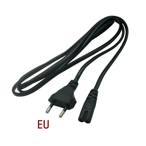 Imagen 2 del producto Cable de extensión de 1,5 m, 3m, 2 pines, EE. UU., UE a C7, Cable de alimentación de luz LED, figura europea americana 8, Cable de alimentación para ordenador portátil para PS4