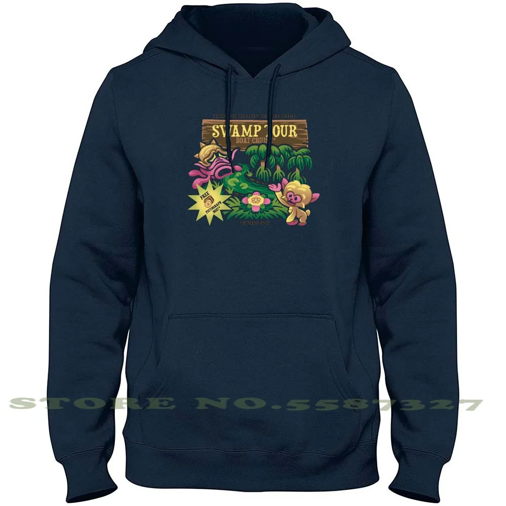 Swamp Tour 100% Pure Cotton Hoodie Tshirt Majoras Mask Swamp Tour Deku Scrub Monkey Octorok N64 Nostalgia Link Boat Cruise