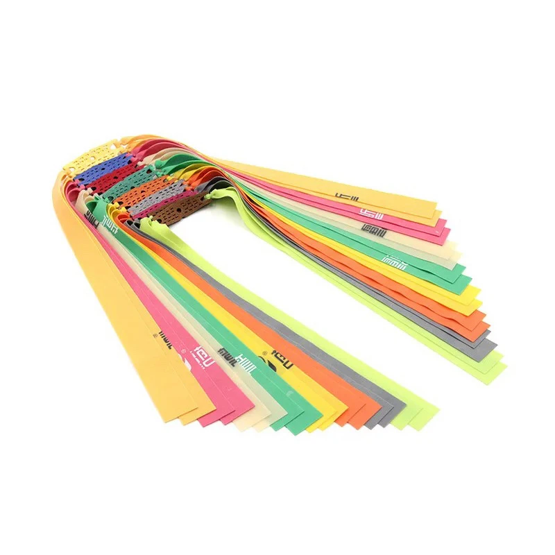 20pcs Slingshot Hunting Flat Rubber Band Thicknes 0.5-0.8mm Catapult Natural Latex Flat Elastic Resilient for Shooting