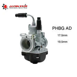 Alconstar- Motorcycle Dellorto PHBG 17.5mm 19.5mm 21mm AD/AS Racing Carburetor Hand Choke Carburedor Carb Racing for Scooter