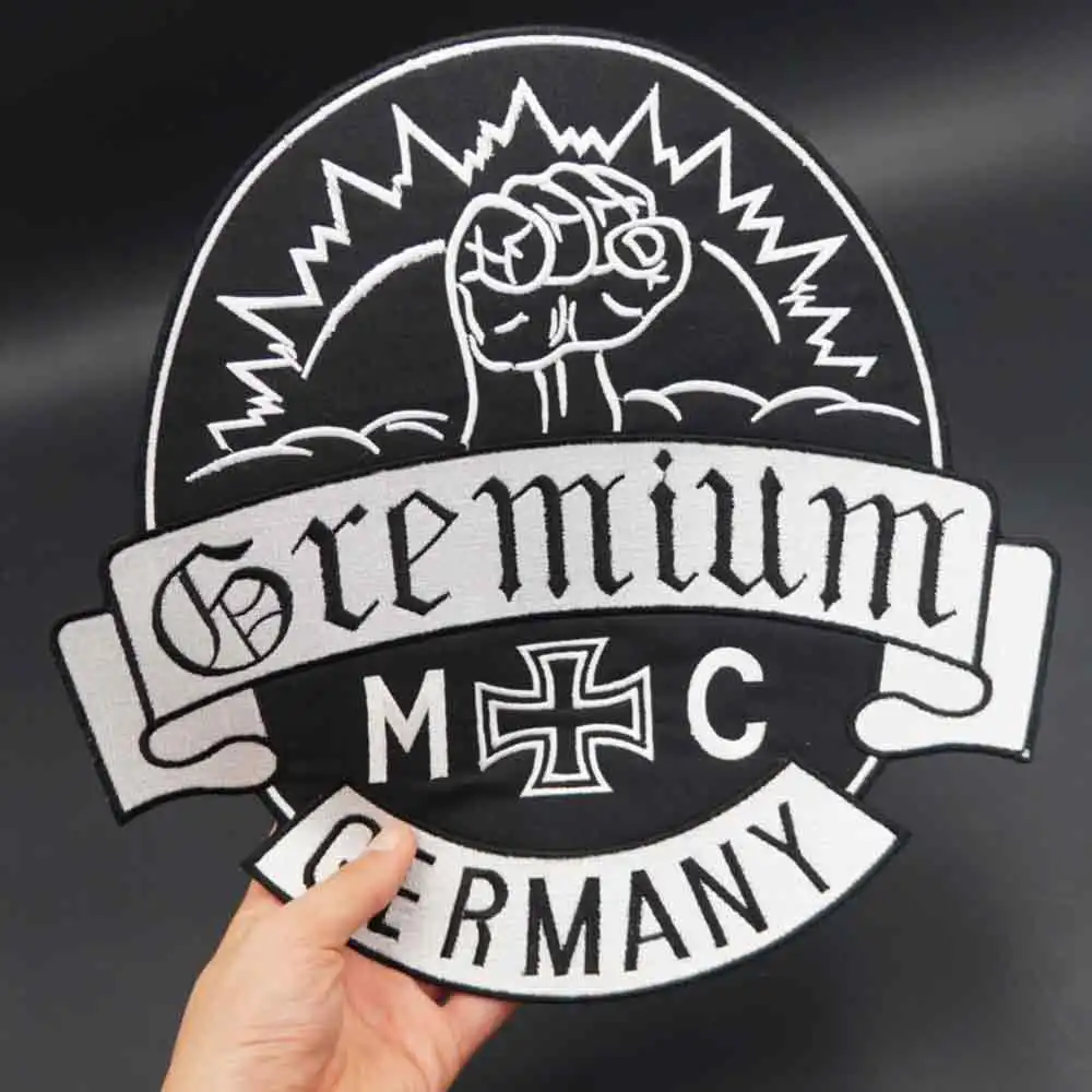 Gremium Germany MC Large Embroidery Motorcycle Biker Patch Clothes Stickers Apparel Accessories Badge