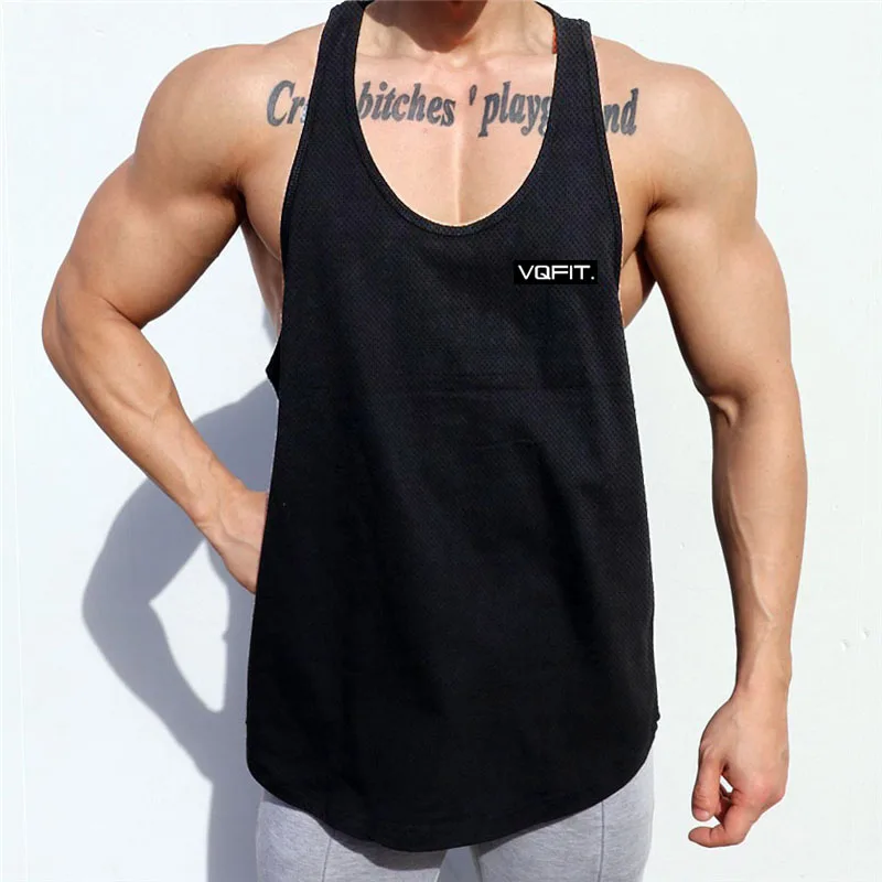 Brand Mesh Tank Top Men Muscle Sleeveless Singlets Sports Workout Quick Dry Undershirt Gym Clothing Bodybuilding Fitness Vest