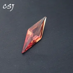 CSJ Created Zultanite Loose Gemstone Prismatic 15*30mm Created Sultanite For Silver or Gold Diy Fine Jewelry Gift