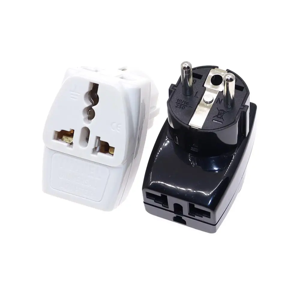 European KR EU Travel Adapter, AU UK American US To EU German Travel Adapter Electrical Plug Power Sockets Outlet