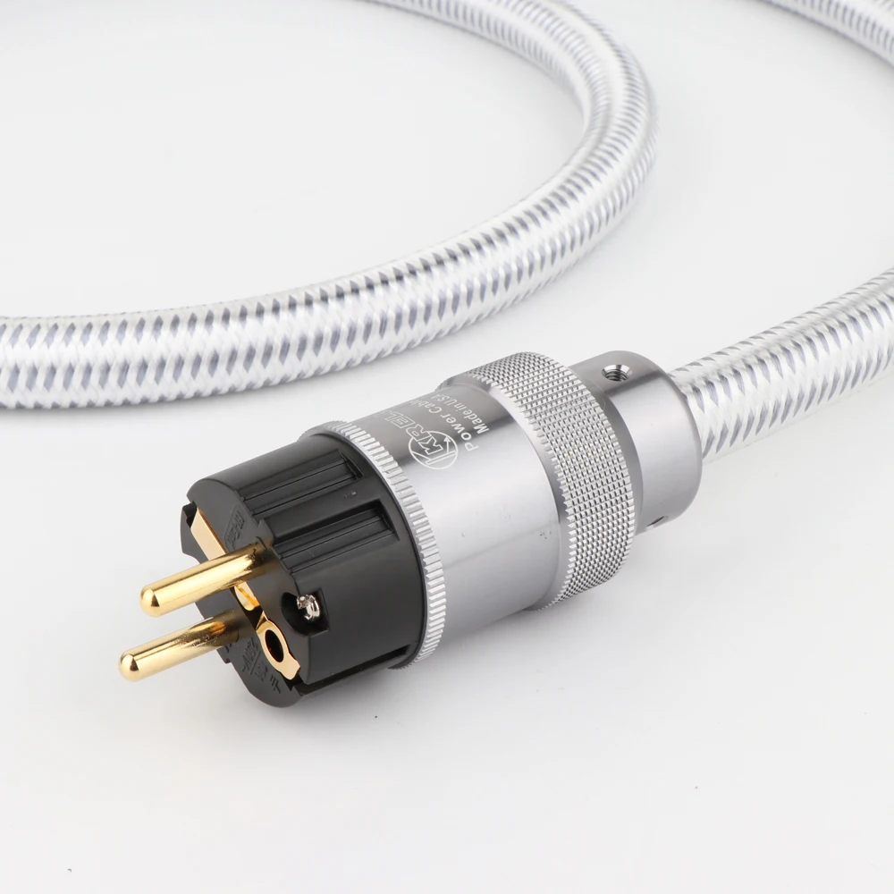 Kabel zasilający HiFi Schuko z czystej miedzi i CRYO-156 z wtyczką KRELL EU/moc US do wzmacniacz Audio