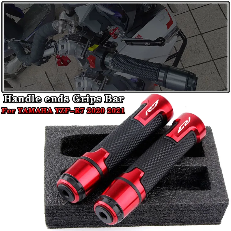 NEW design 7/8'' 22mm Motorcycle knobs Anti-Skid Grips Bar Hand Handlebar FOR YZF-R7 YZF R7 2020 2021