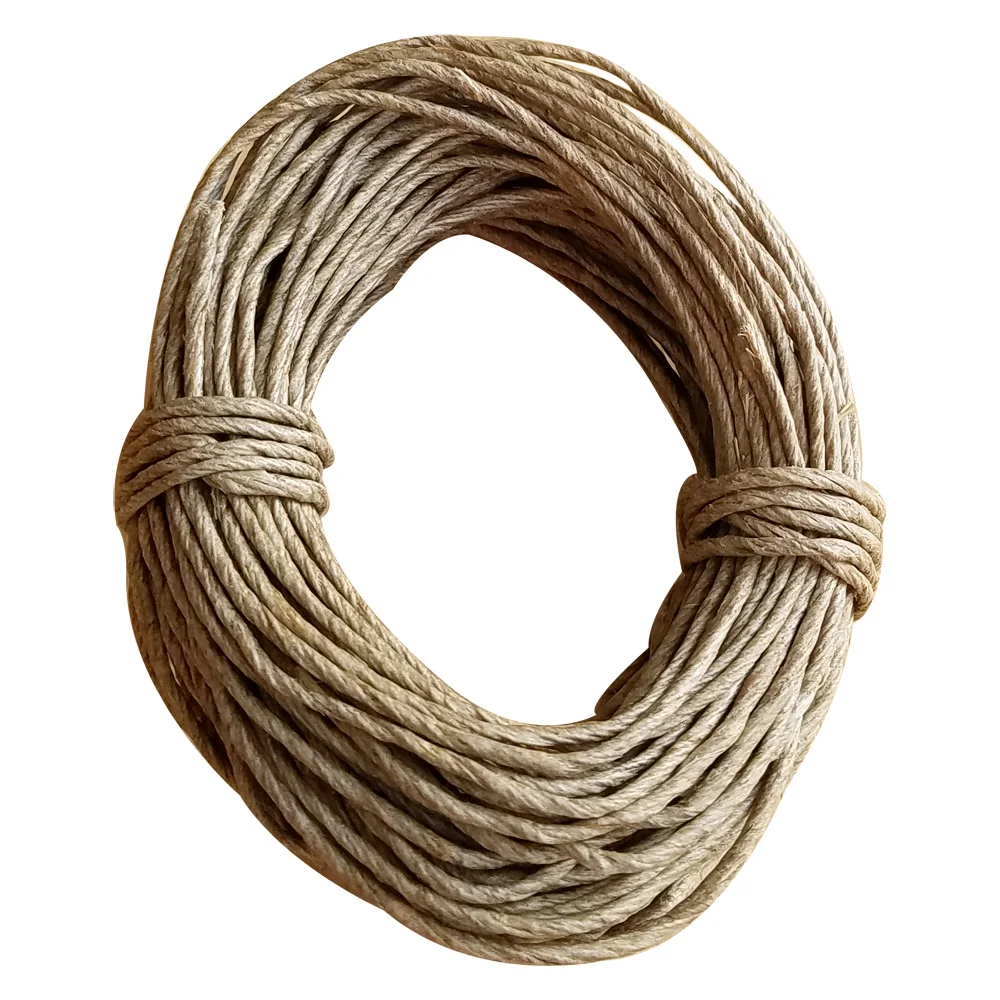 Natural linho encerado cabos para DIY Handmade, corda grossa, Corda, alta tenacidade, 10m-100m por lote