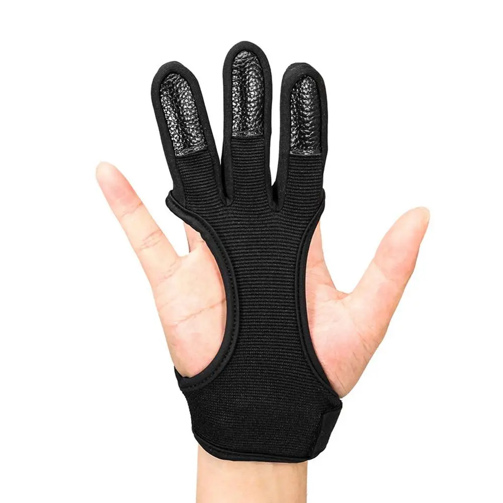 Glove Leather Fingertip Non-Slip Breathable 3 Finger Gloves Hunting Finger Protector Guard For Hunting Accesory