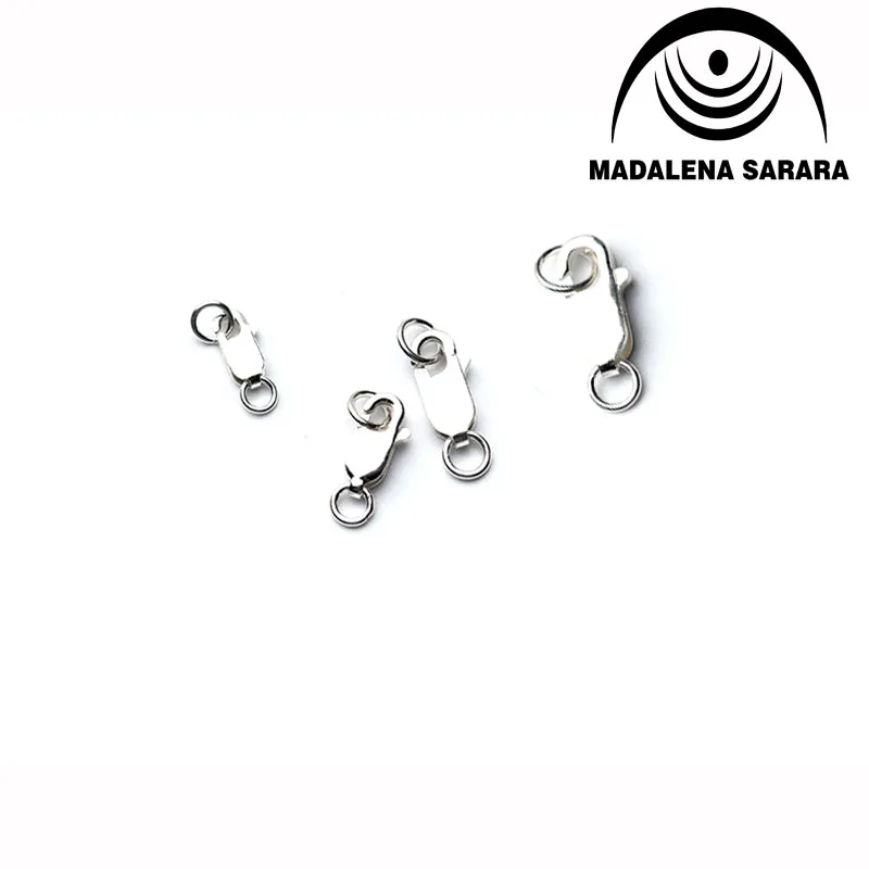 

MADALENA SARARA DIY Sterling silver 925 Flat Long Clasp Varies Size For Jewelry Making 20pcs/lot