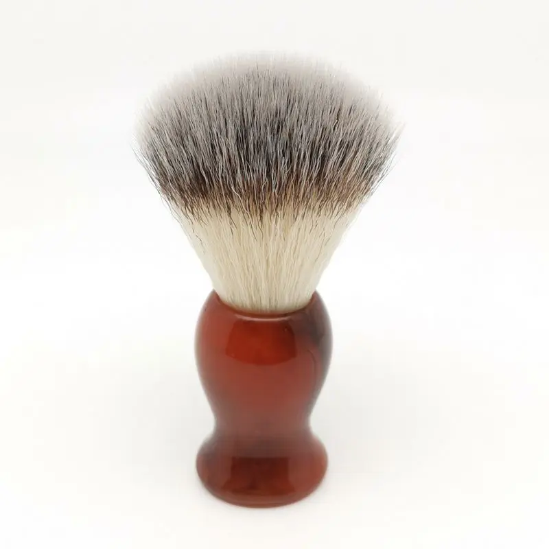 Brosse de rasage en fibres synthétiques, manche en résine, motif pluie brumeuse, parfait pour hommes, rasage humide, crème de sécurité