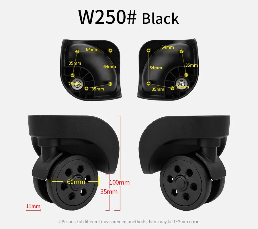 Luggage universal wheel accessories wheel travel luggage wheel aircraft silent wheel general maintenance 20 inch 28 inch