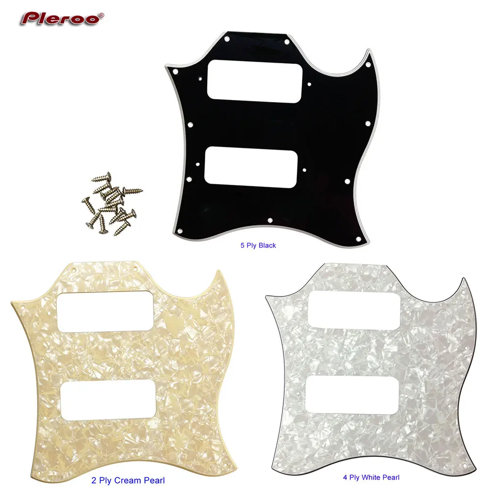 Xinyue Guitar Parts For 11 Holes Gib Standard SG Full Face Guitar Pickguard Route With P90 Humbucker No Birdge Scratch Plate