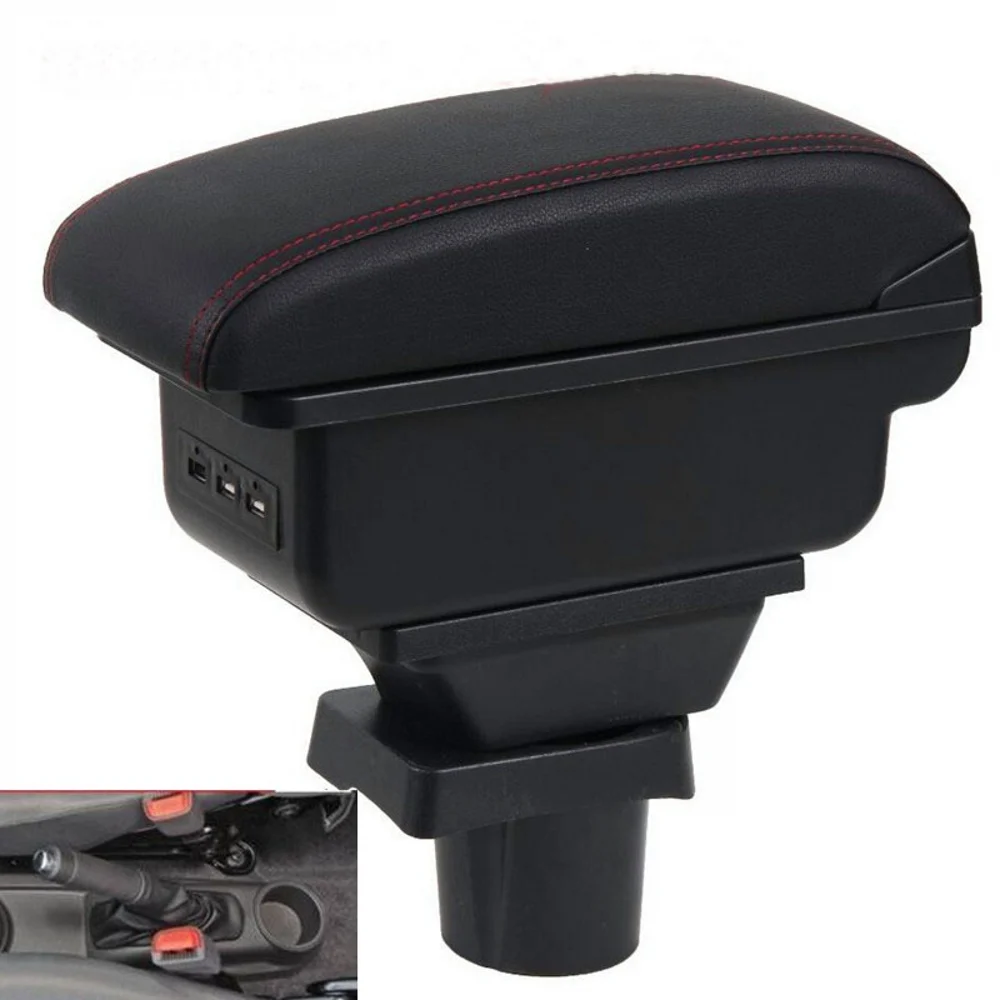 

For Chevrolet Spark III armrest box central Store content Storage box armrest box with cup holder USB interface