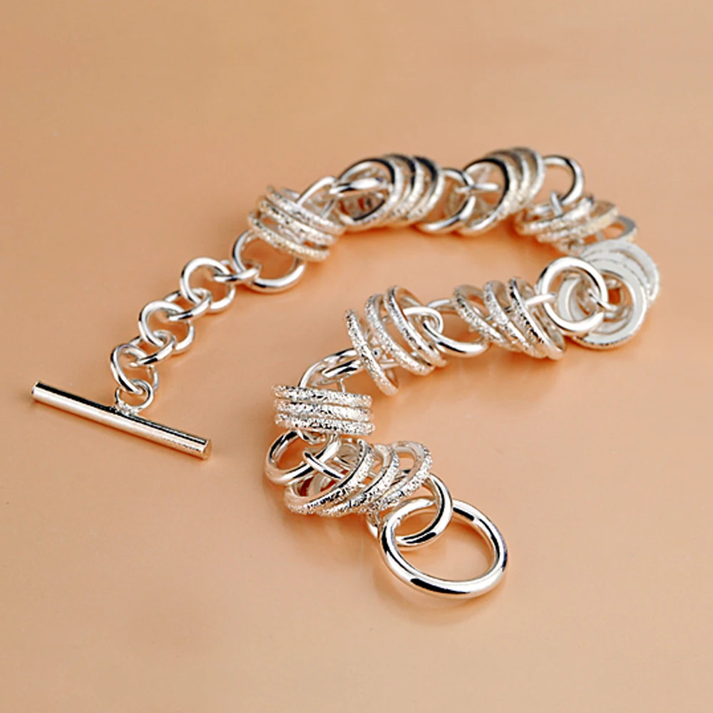 

Серебряный браслет 925 пробы для женщин: уникальный изысканный дизайн с звеньями-петлями, роскошное украшение для коктейльных вечеринок и особых подарков