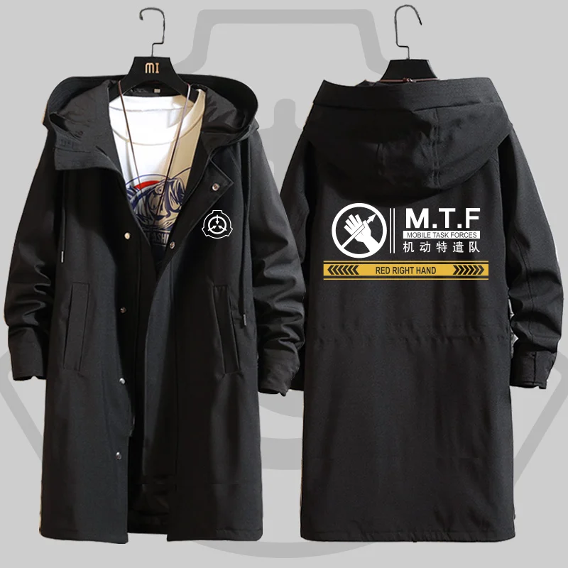 SCP Secure Contain Protect Mobile Task Forces MTF Women Men Hoodie Coat Sweatshirt Jacket Top Trench Cotton Cloak Unisex