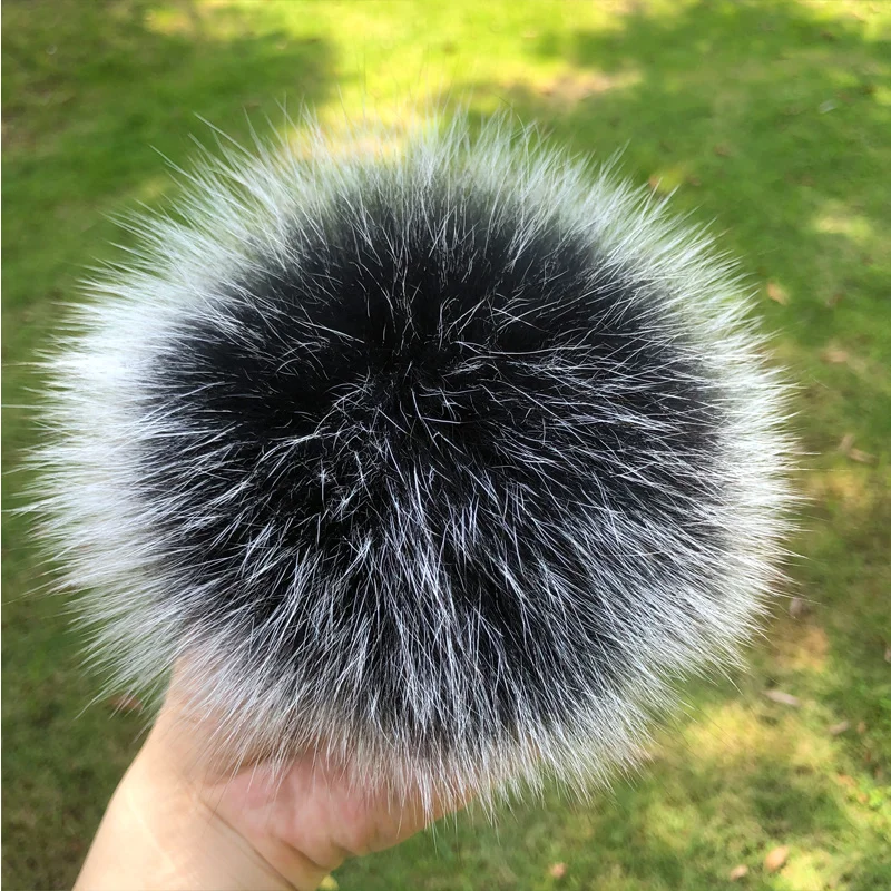 DIY 100% natural fox fur pom pom raccoon fur pom pom for hat beanies Fur Pompon For Caps Bags Scarf Accessories