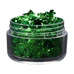 Imitation Gold Foil Fragment Green Nail Glitter for DIY Nails Sticker Art Nail Decorations Multi Color Gold Leaf Flakes