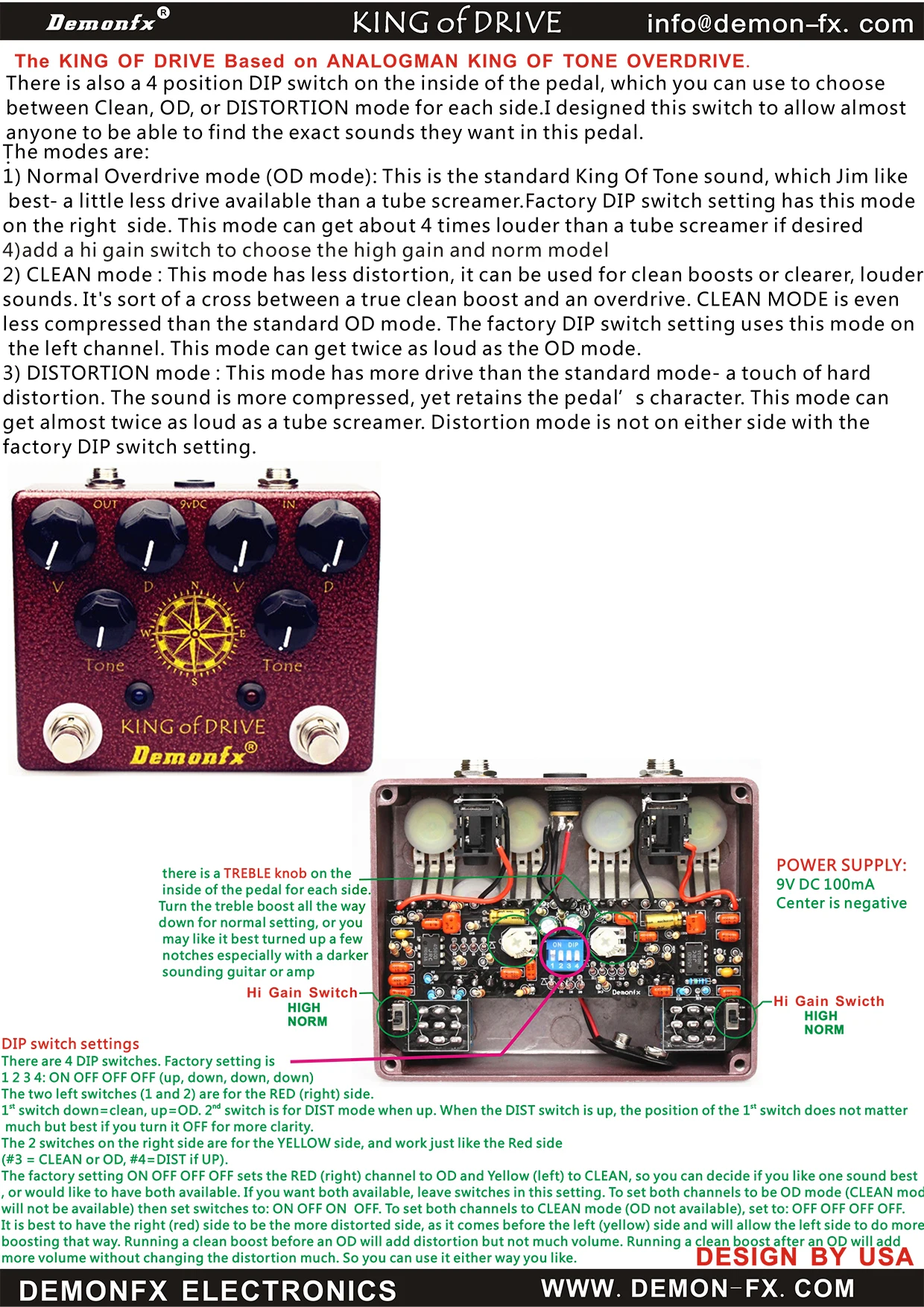 Demonfx AT-DS Freedman BE-ODX Guitar Effect Pedal Overdrive Distortion Delay CHorus AUTOWAH Pedal