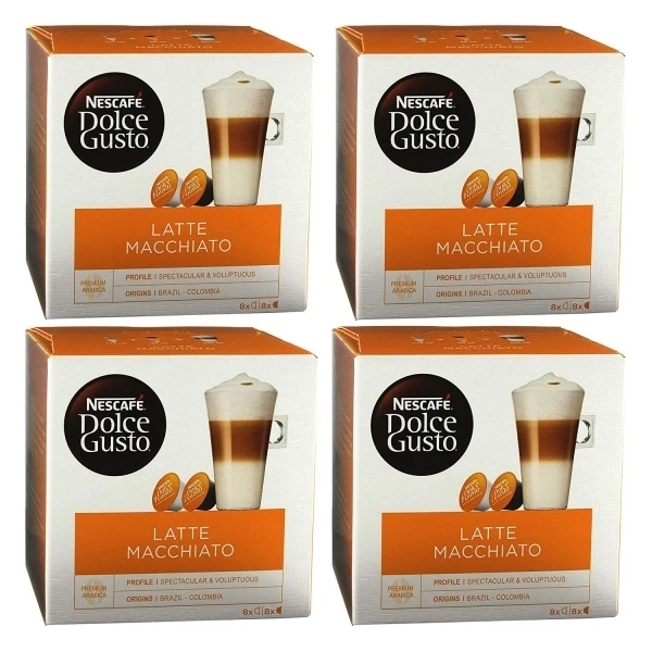 DOLCE GUSTO-Paquet de 4 chiato à lait, Bella