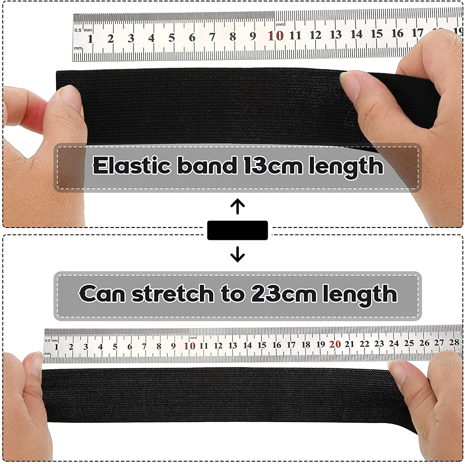 1Meter Length 15-60MM White Black Nylon Elastic Band Spandex Belt Trim Webbing Sewing Clothes Flex  Cord for Shorts Skirt Trouse