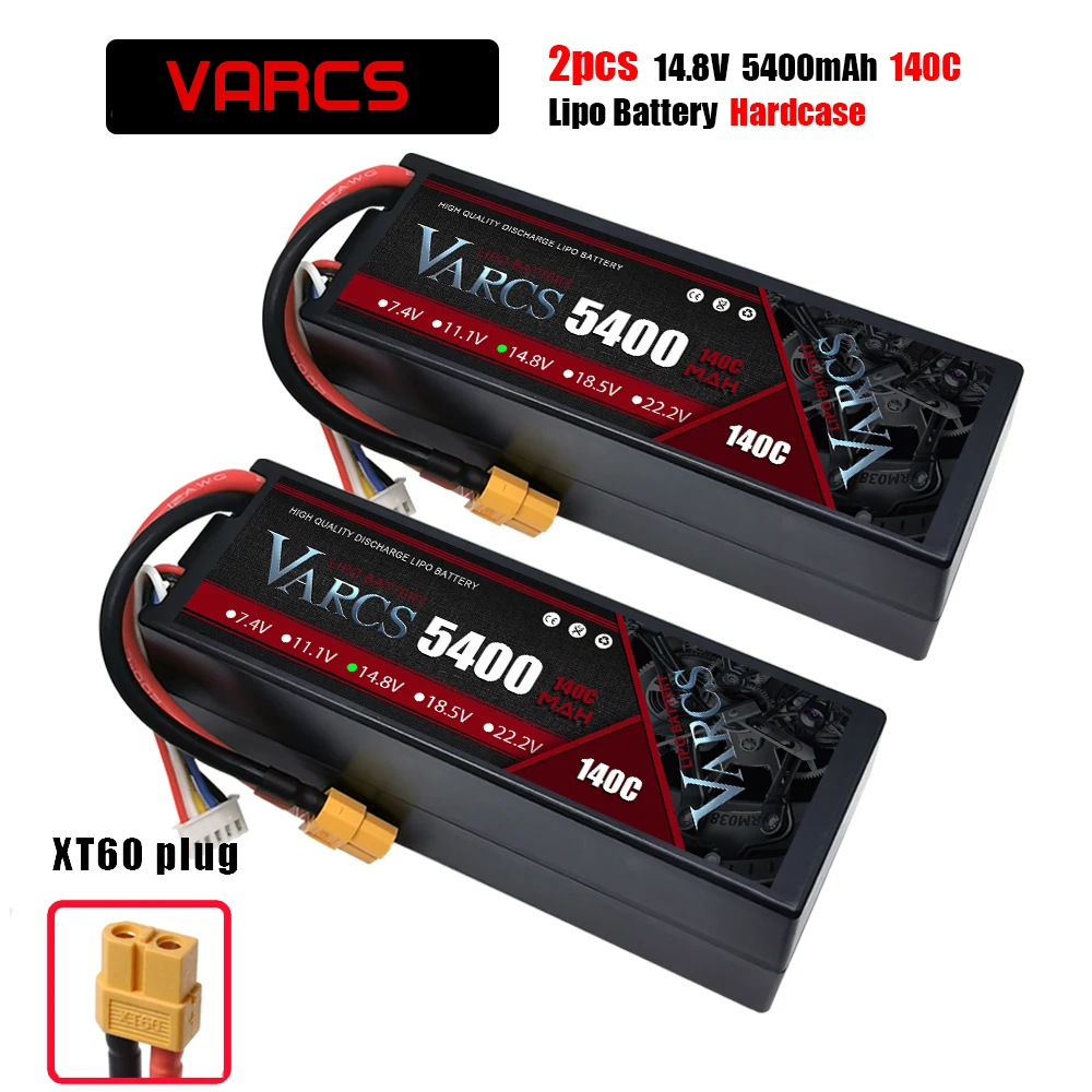 Varcs 4S Lipo Batterij 130c 140c 8000Mah 8400Mah 7500Mah 6300Mah 5400Mah Xt60 Ec5 Trx T/Deans Xt150 Plug Voor Rc 1/8 Buggy Auto