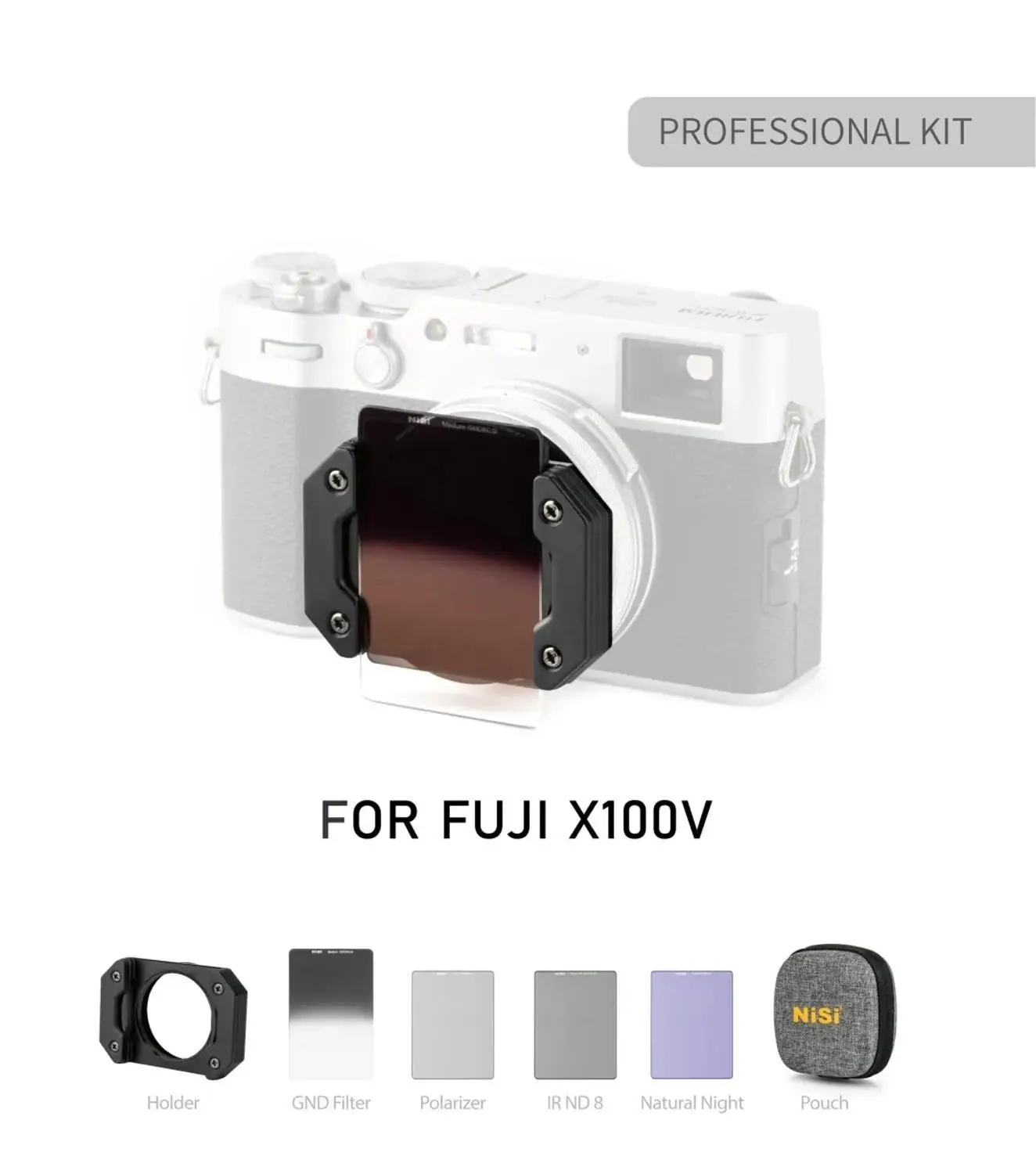 Nissan uhd uv filtro mark ii sistema para fuji fujifilm x100v adaptador, cpl nd kit de filtro quadrado para x100 f t s polarizador câmera