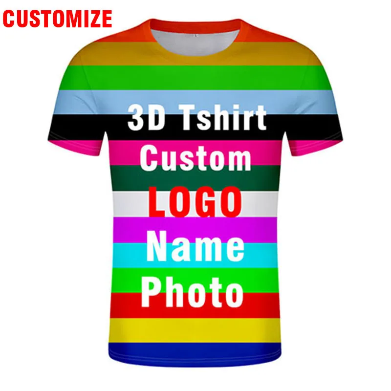 3D Tshirt Free Custom Made Name Number Logo Text Photo T-shirt Nation Flag Country College Img Team Whole Body All Print Clothes