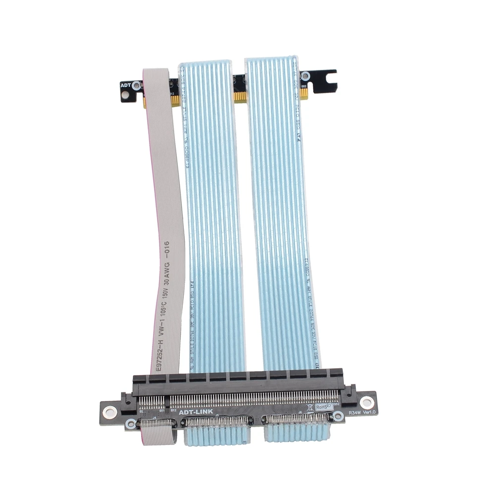 كابل PCI-E 4.0 X16 Riser مثبت عمودي للألعاب PCIe Gen4 موصلات عكسية مزدوجة لـ ITX A4 RX5700XT GTX3080Ti - طول 1 متر
