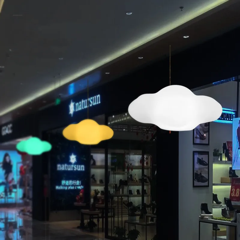 

Cartoon creative color cloud chandelier restaurant bar children's room lamp modern minimalist remote control cloud chandelier