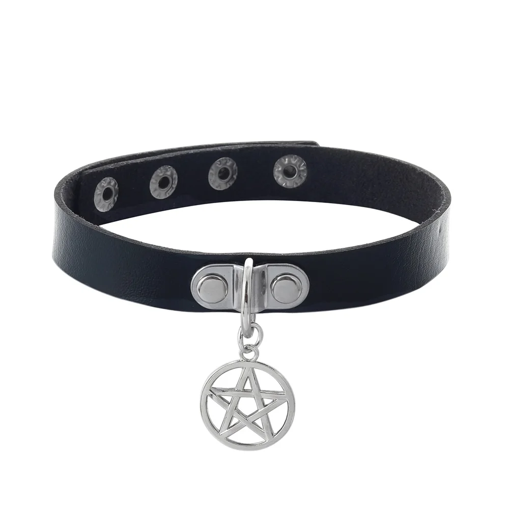 Pentagram Punk Choker Aesthetic Egirl Emo Cool Collar For Girl Goth Necklace  Neck Strap Cosplay Chocker Gothic Accessories