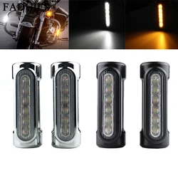 Motorcycle Crash Bars LED Highway Bar Switchback Driving Light/turn signal light For Harley bike Touring Victory Black/Chrome