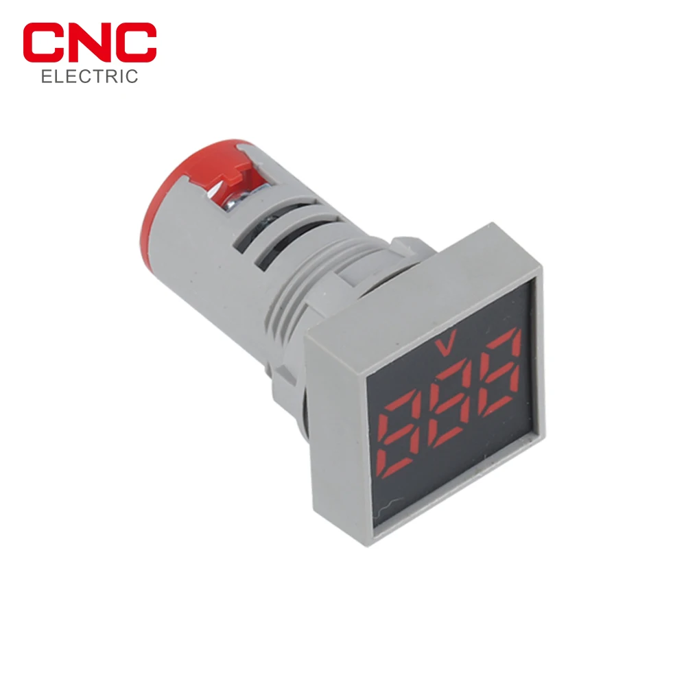 CNC 1PC AD16-22VS Mini Indicator Voltmeter 22MM AC 20-500V Square Panel LED Digital Voltage Meter Light Tester 5 Color