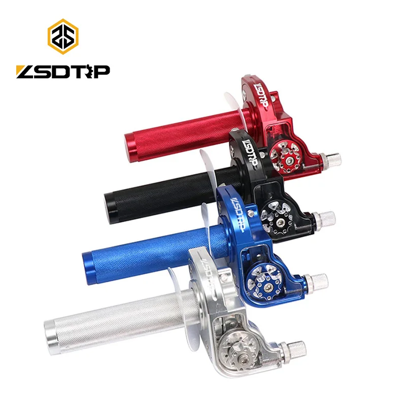 ZSDTRP-empuñaduras de acelerador de aluminio CNC para motocicleta, accesorio Universal de 22mm para Kawasaki, Yamaha, Dirt Pit Bike