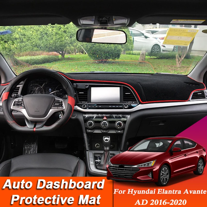 

Car Styling For Hyundai Elantra Avante AD 2016-2020 Dashboard Mat Protective Interior Anti-Pad Shade Cushion Auto Accessory