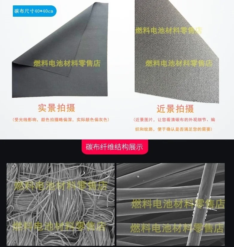 Carbon Energy Carbon Cloth Cetech Battery Flexible Hydrophilic Conductive Carbon Cloth W0s1009 W0s1002 W0s1011