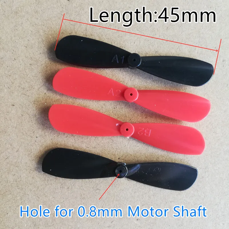 Free Saver Shipping 4.5cm Length  0.8mm Hole Main Blades Props Propellers For Drone R/C Spare Parts Helicopter Quadcopter Access