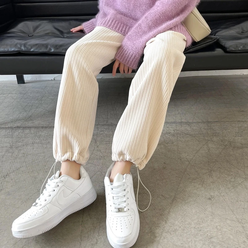 

Pregnant women qiu dong boutique chenille wide-legged pants bigger sizes show thin web celebrity wears outside straight rope loo