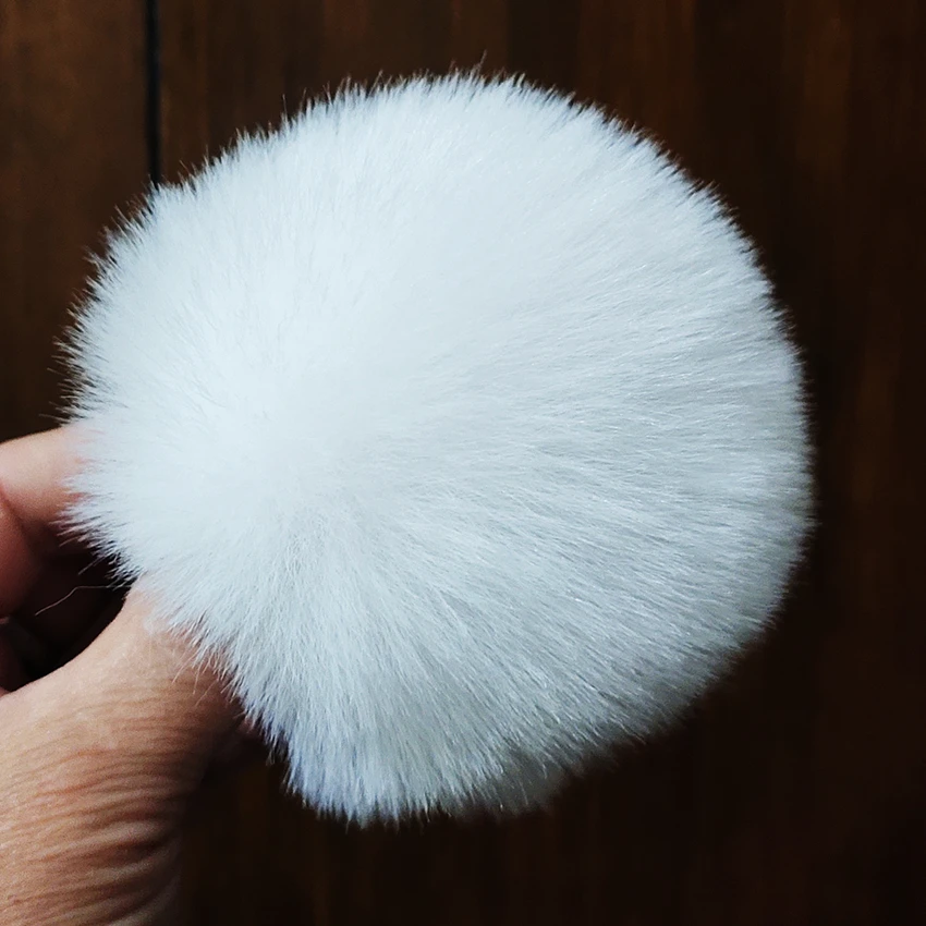 1000 pcs Fake Beaver Fur Ball Fluffy Puff Pompon Jewelry Parts Making Pendant For Chain Earrings Beads Handmade Crafts 6 8 10 cm